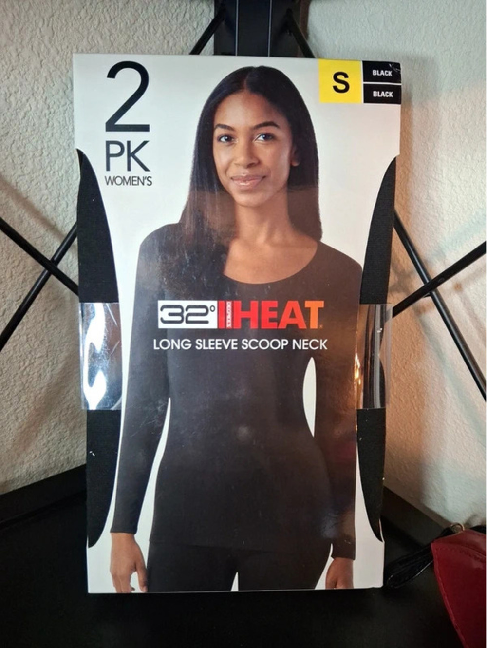 32 Degrees Heat women's long sleeve scoop neck thermal shirts 2pack size S